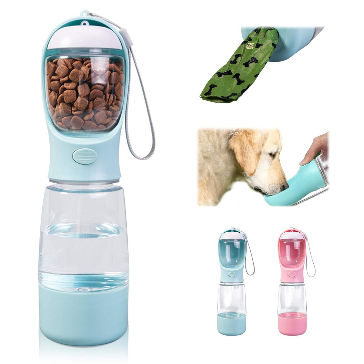 3-in-1 Outdoor Pet Water Bottle and Storage Container