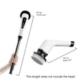Cordless Rechargeable Electric Scrubber with Short Handle – Cleaning Brush Kit for Floors/Glass – Ideal Home Gift for Parents